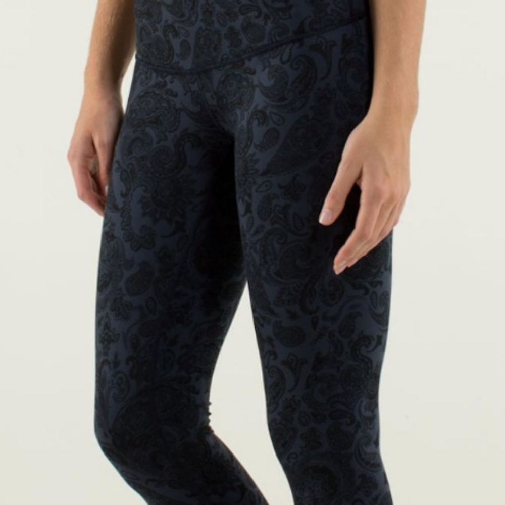 Rare Lululemon Inkwell Paisley High Waist Leggings